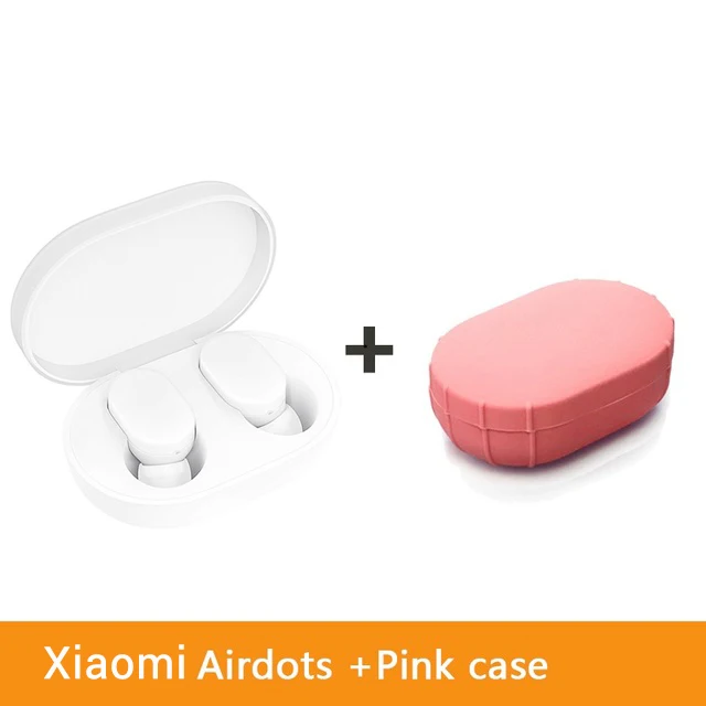 Оригинальные Xiao mi AirDots TWS Bluetooth наушники Молодежная версия стерео mi ni Беспроводная Bluetooth 5,0 гарнитура с mi c наушниками - Цвет: Add Pink Box