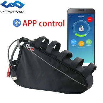 

UPP 14S10P 52V 35Ah 1820Wh Triangle E-Bike Battery With Samsung 35E Cell Bluetooth BMS+4A Charger for 1500W 1000W 750W Engine