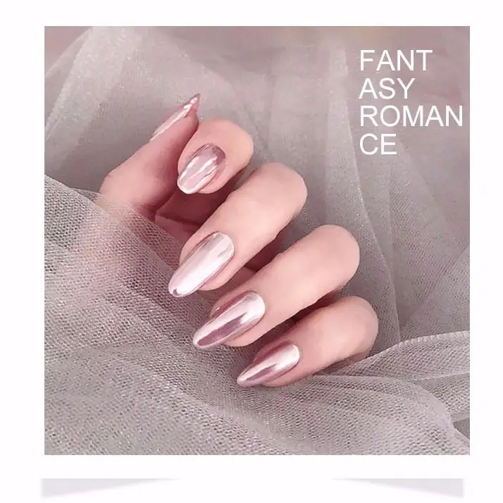 Дизайн ногтей зеркало блестящая пудра Титан ногтей Порошковые блестки для ногтей цвет металлический дизайн для ногтей УФ гель полированный серебряный маникюр