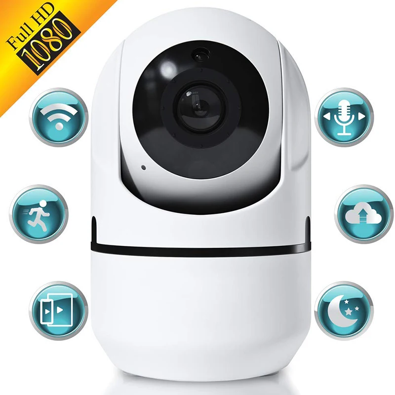 Радионяня WiFi автоматическая ip камера с отслеживанием 1080 P HD домашняя