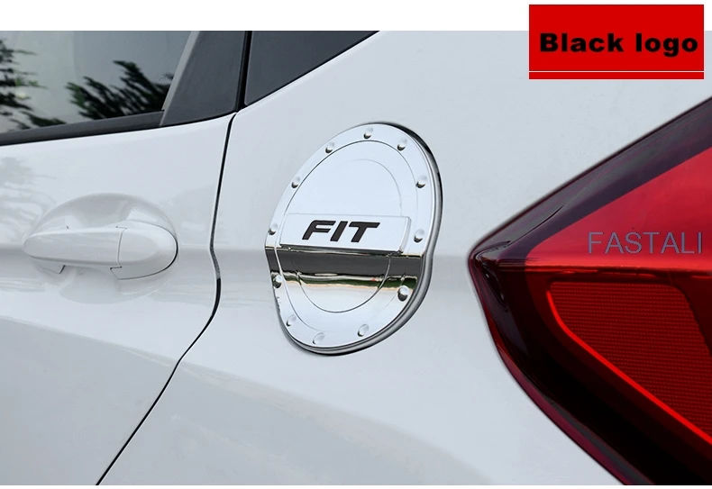 Black logo Для Honda FIT JAZZ- крышки топливного бака автомобиля декоративные наклейки кузова наклейки для топливного бака декоративные блестки автомобиля украшения - Цвет: Black logo