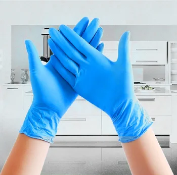 

10PCS Blue Disposable Latex Gloves Cleaning Food Gloves Home Cleaning Latex Gloves Garden Work Gloves Fit For Adult