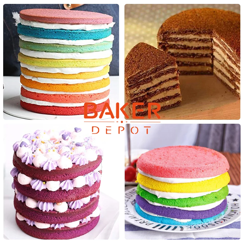 BAKER DEPOT, силиконовая форма для торта, выпечки, КРУГЛЫЙ пудинг, хлеб, радужная форма для торта, форма для пиццы, украшение торта, сделай сам, на день рождения