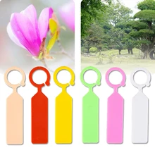 

100PCS High Quality Plastic Plants Tags Nursery Garden Ring Label Reusable Waterproof Thick Hook Tree Tags Decoration Tool