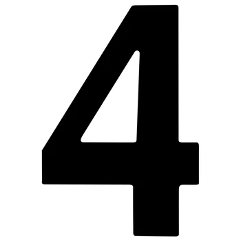 

5in Floating Modern House Number SS Door Home Address Numbers for House Digital Outdoor Sign Plates 5 Inch. #4