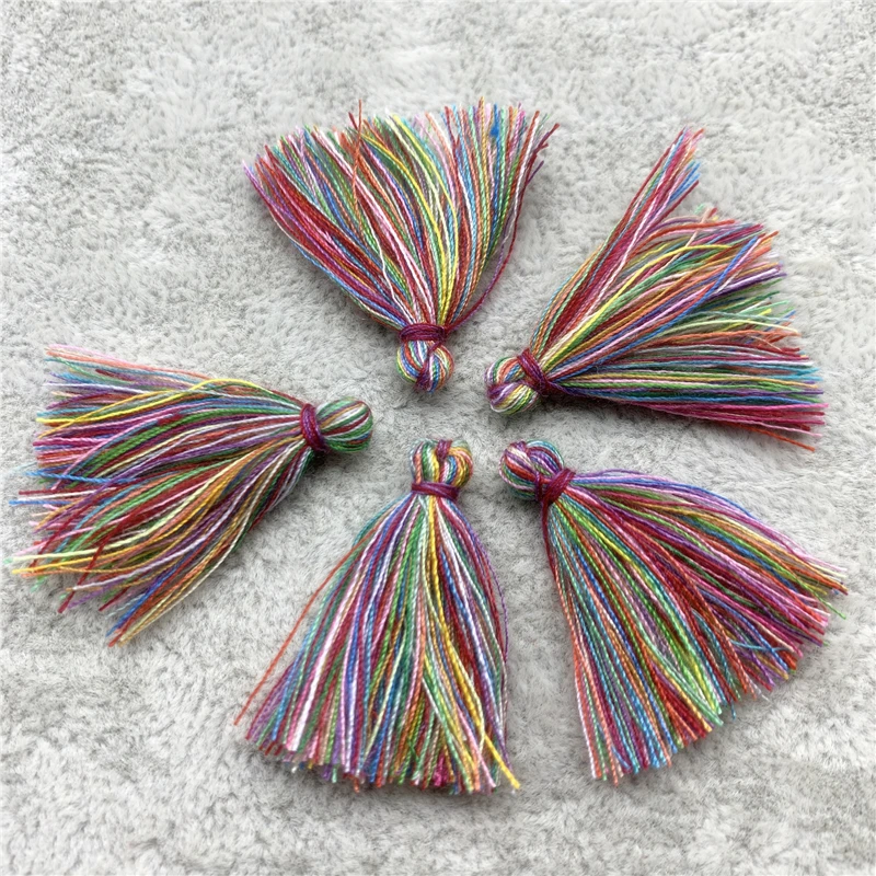 Tassel Decorations 30pcs/Lot 3cm Cotton Small Tassels Fringe Trim for Sewing Curtains DIY Home Wedding