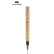 Jinhao – stylo à bille en métal doré, Vintage, Dragon, nuage, sculpture, gaufrage, grand rouleau lourd, 0.7mm, papeterie professionnelle de bureau