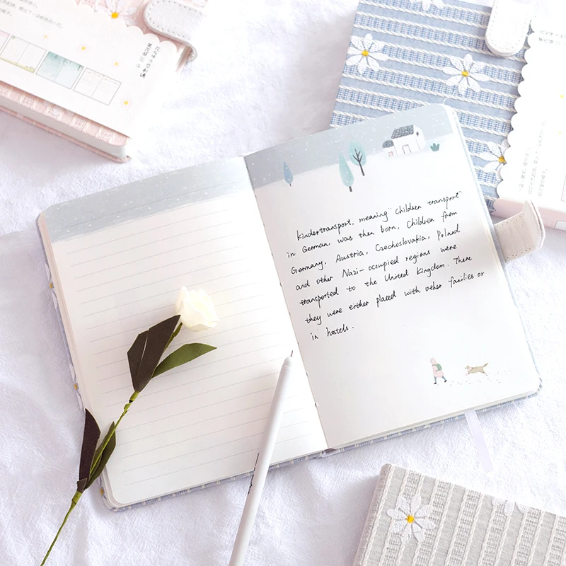 Корейский Kawaii цветочный блокнот креативная ручная книга для девочек ins простой