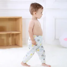 Детские брюки летние газовые брюки штаны-шаровары Повседневные детские брюки с героями мультфильмов поколение полных