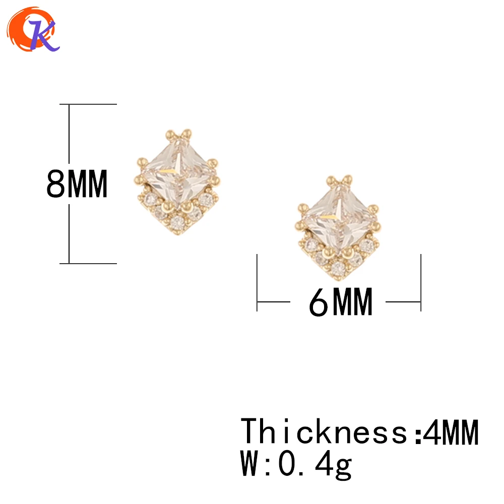 Cordial Design 50Pcs Jewelry Accessories/DIY Making/Cubic Zirconia Charms/Genuine Gold Plating/Hand Made/Fingernail Findings - cordial