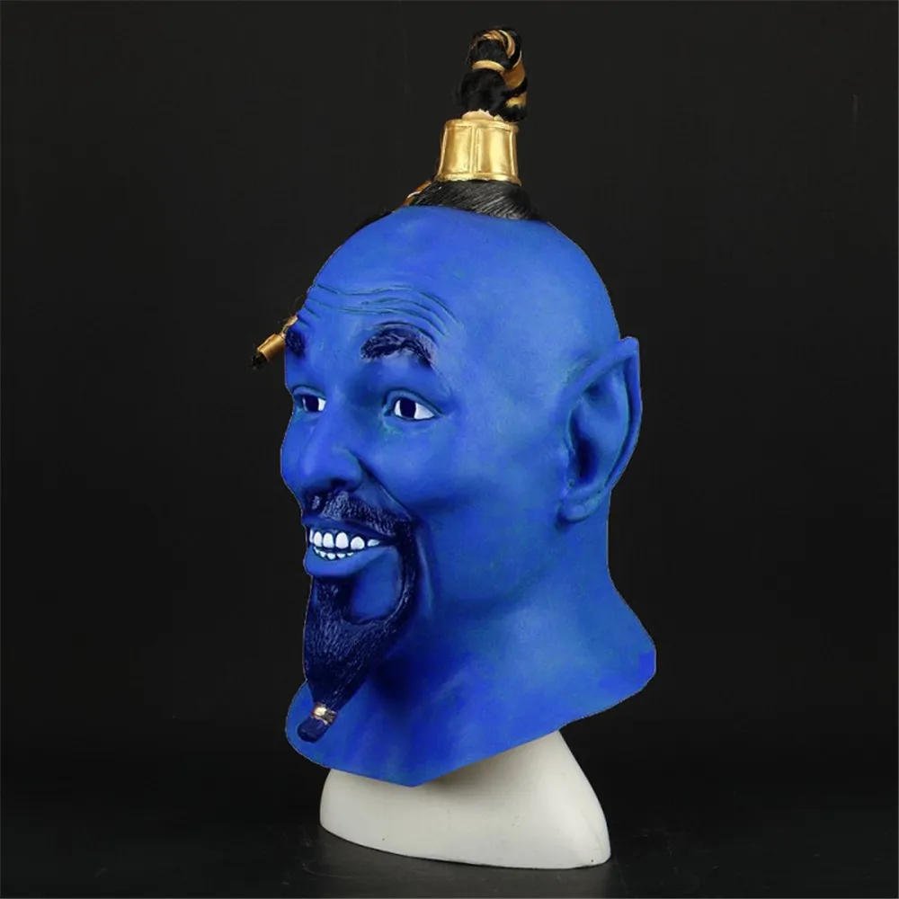 Cosplay 2019 Movie Aladdin and The Magic Lamp Mask Latex Blue Elf