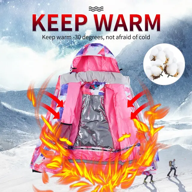 Женский зимний лыжный костюм, супер тёплый лёгкий и непромокаемый 3