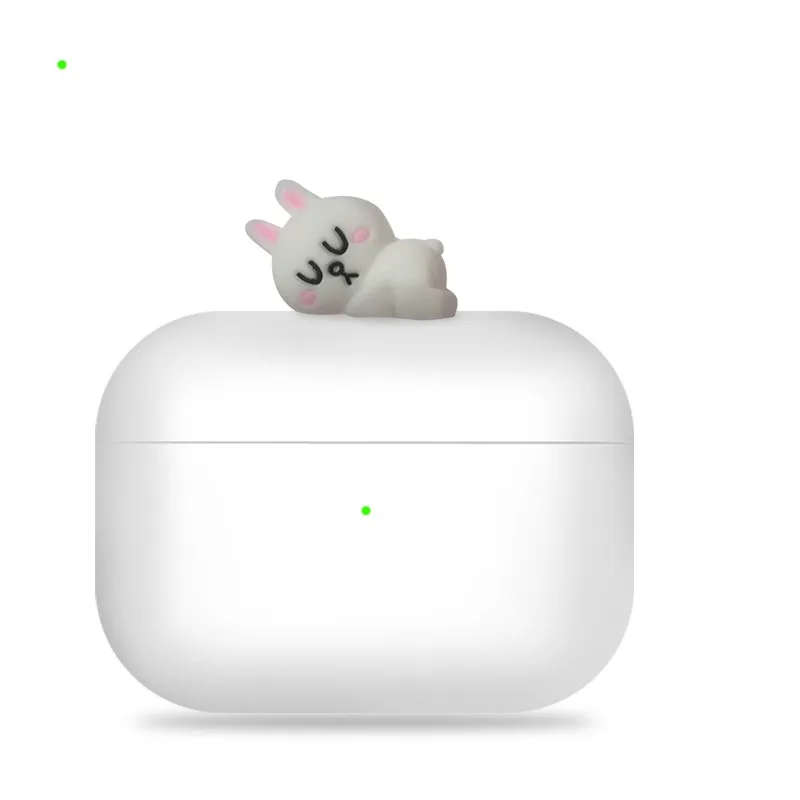 Силиконовый чехол для Apple Airpods Pro 3, чехол для AirPods Pro, чехол с изображением мультяшного уличного медведя кролика, беспроводной чехол для зарядки