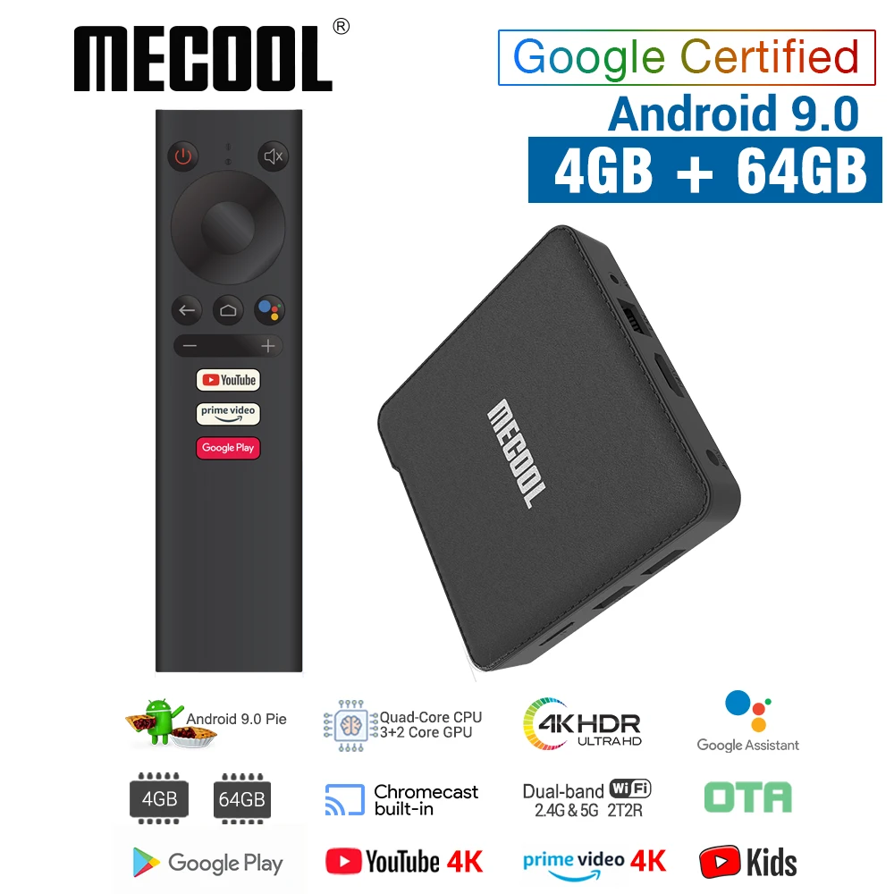 ТВ приставка MECOOL NEW KM1, Android 9,0, 4 Гб ОЗУ 64 Гб ПЗУ, Amlogic S905X3, 2,4G/5g, Wi Fi, 4K, BT4.2, голосовое управление, сертифицированная ТВ приставка Google|ТВ-приставки и медиаплееры|   | АлиЭкспресс