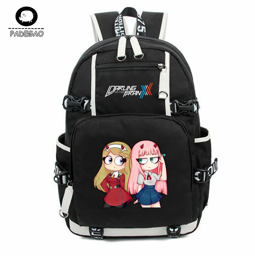 

12 Style Darling in the FranXX Laptop Backpack Anime DitF ZERO TWO Cosplay Oxford School Bags Travel Knapsack Shoulder Bag