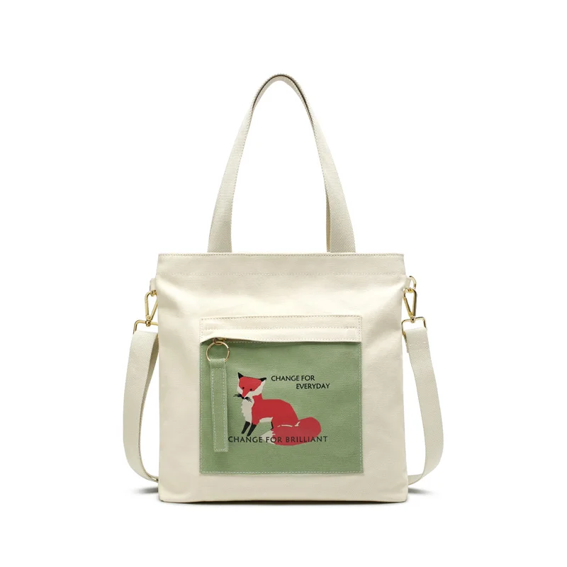 FOXER Студенческая простая сумка для книг, женская элегантная повседневная сумка для покупок, тканевая сумка для девочек, модная Холщовая Сумка для продуктов, многоразовая сумка - Цвет: 9113056F1D