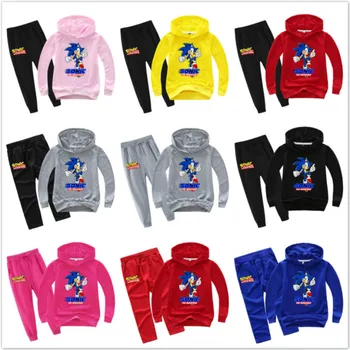 

Children Clothing Set Spring Sonic the Hedgehog Baby Boys Clothes Costume Outfit Sweatshirt+Pant 2PCS Suit Kid Clothes Tracksuit