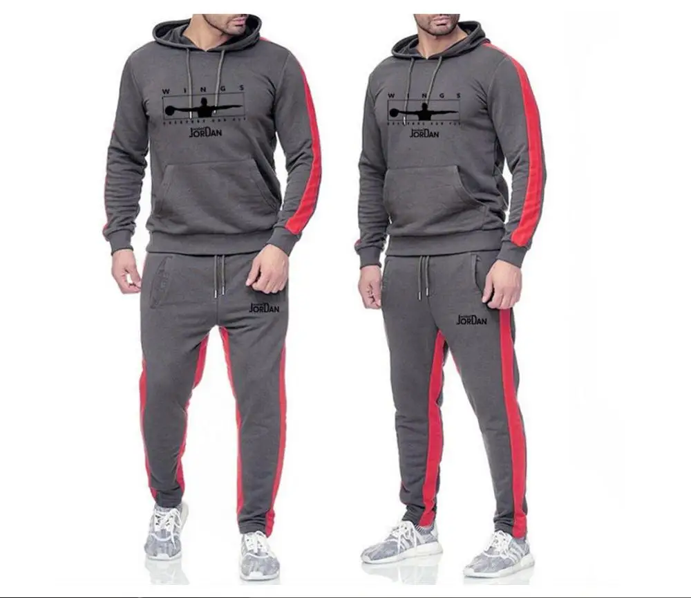 

new Side Stripe Men's Sweatshirts Comfortable printing Hooded Man Hoodies Streetwear White red Black Gray Men's Sweatshirts
