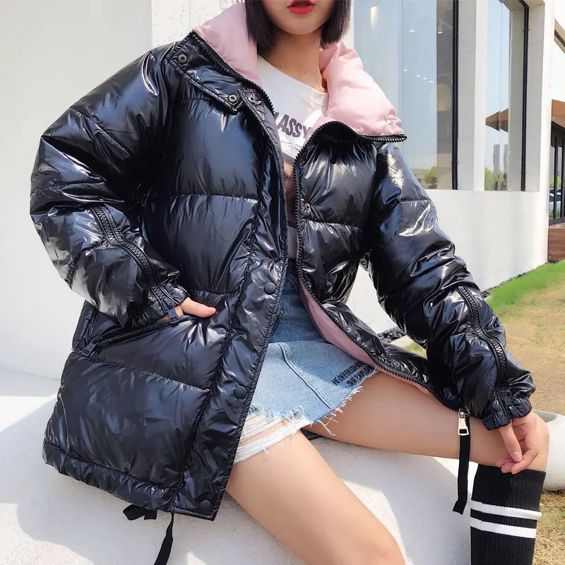 

Winter jacket women coats black women short fashion 2019 new student Oversize cotton jackets women parkas
