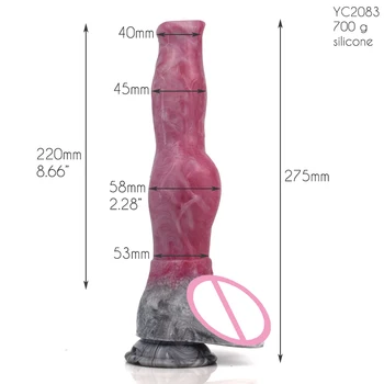 SXXY Giant GreatDane Dog Dildo with Triangle Sucker for Women Big Knot Fantasy Animal Penis Adults Sex Toys Gory Anal Butt Plug 2