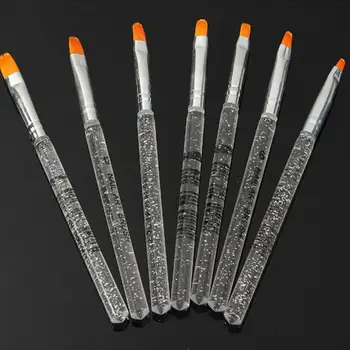 

HOT 7Pcs Manicure UV Gel Acrylic Nail Brushes DIY Tool Nail Art Design Builder Salon Drawing Painting Brush Pen Set B0017