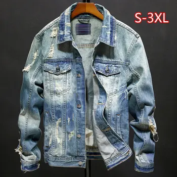 

Jackets Streetwear Coats Dimusi Slim Denim Cowboy 4xl Men Chaqueta Cotton Casual Turn-down Collar Solid Single Breasted China