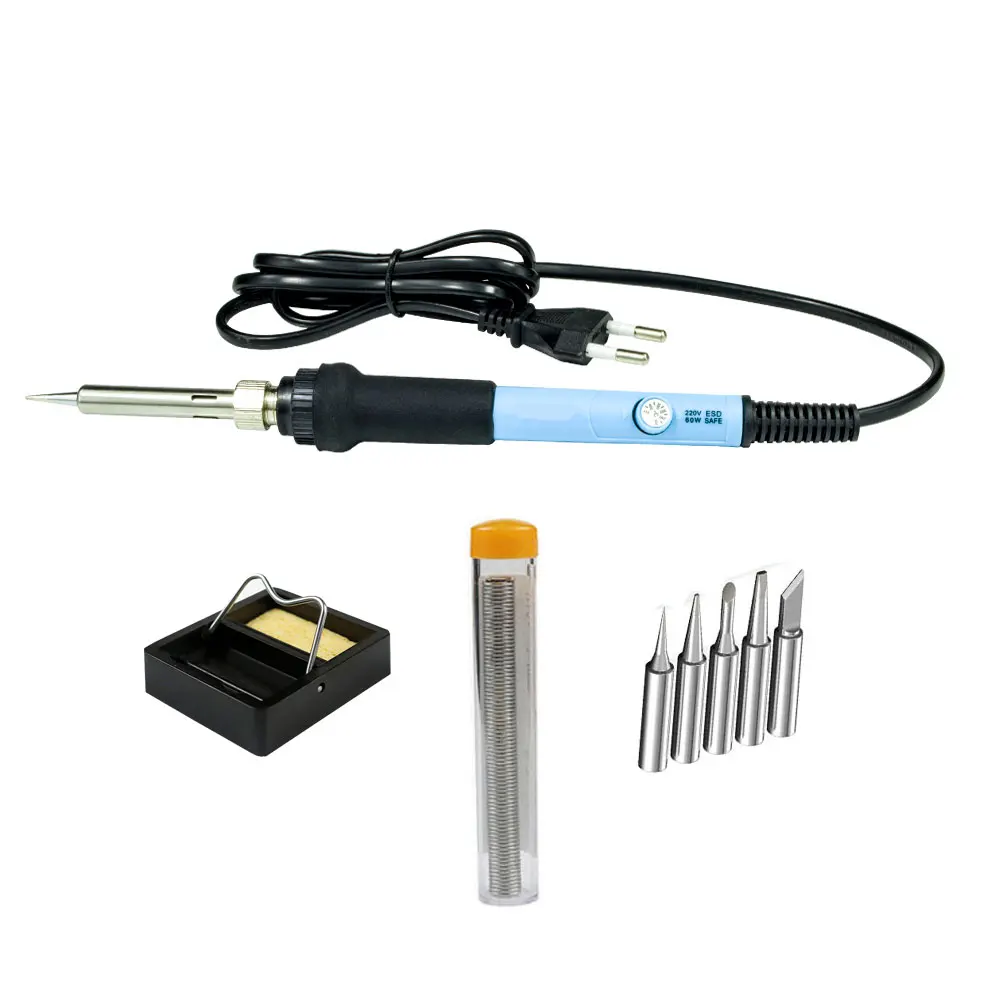 Adjustable soldering iron set 110v 220v electric EU 60W soldering iron