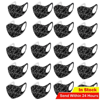 

20pc Daily Care Mouth Masks for Dust Protection Anti Face Washable Mask Soft Breathable Earloops Meltblown Cloth Earloop Mask
