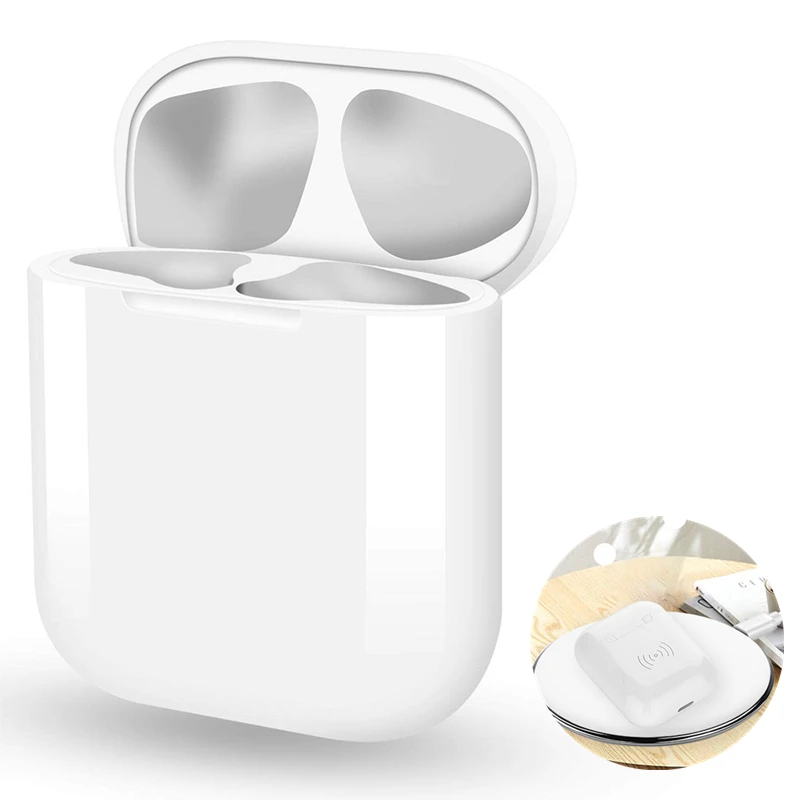 Дропшиппинг 450mAh беспроводной зарядный чехол для Airpods 2 1 поставка 5 раз зарядное