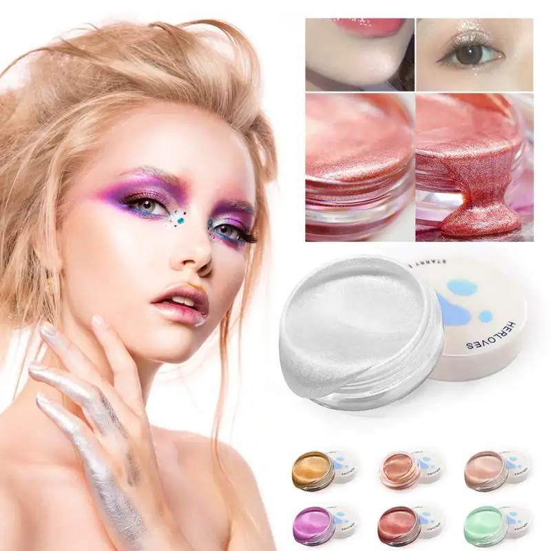 

Jelly Highlighter Eyeshadow Liquid Contour Shimmer Illuminator Waterproof Multi-purpose Highlight Makeup For Body & Face TSLM1