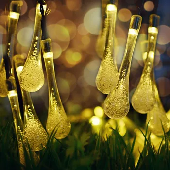 

7M 50 LED Water Drop Solar Powered String Lights LED Fairy Light for Wedding Christmas Party Festival Outdoor Indoor Decoration