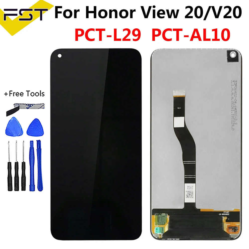 ЖК-дисплей 6 4 дюйма для Huawei Honor V20 / View 20 с цифровым преобразователем сенсорного
