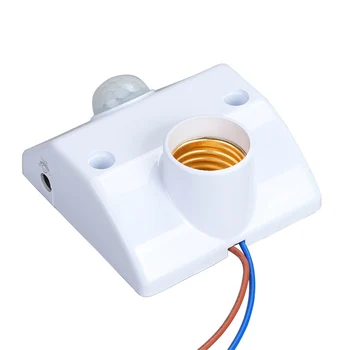 

E27 Base Lamp Socket LED Lamp Holder with Automatic Body Infrared IR Sensor Motion Detector Adjustable Time Sensitivity