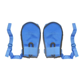 

Pack of 2 Breathable Teen Finger Control Mitts Restraints Patient Hand Protector Padded Self Harm Preventor Gloves - S / M / L