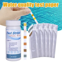 50 sztuk 50 sztuk wanna jakości wody 3-In-1 basen papier testowy chloru paski do testowania PH SPA basen próbnik do wody papieru tanie tanio CN (pochodzenie) 301833