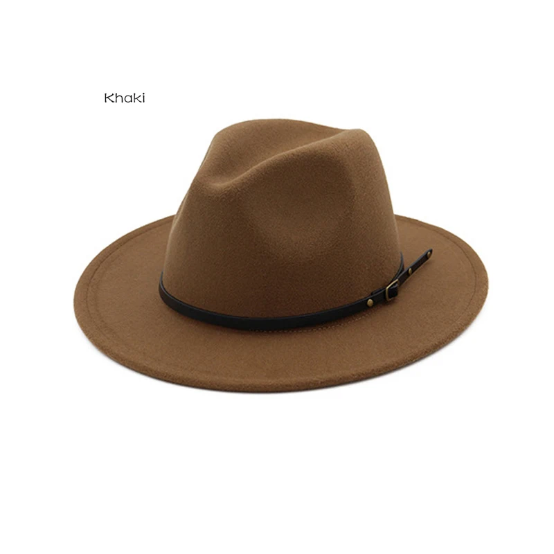 FS Chapeau Fedora шляпа сомбреро для мужчин и женщин шерстяная зимняя фетровая джазовая шляпа модная черная шляпа с широкими полями Панама Трилби осень