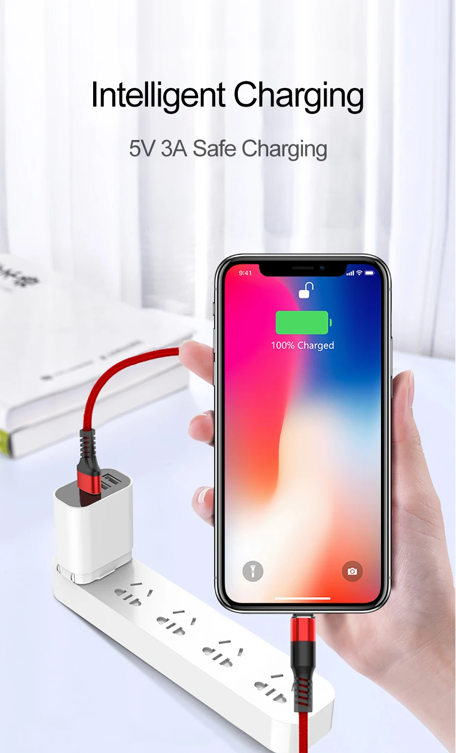 Musyue 3 In 1 Phone Cable For iPhone XR 7 Samsung Huawei Xiaomi USB Cable 3A USB Type C Cable+ Micro USB Cable Charging Cables