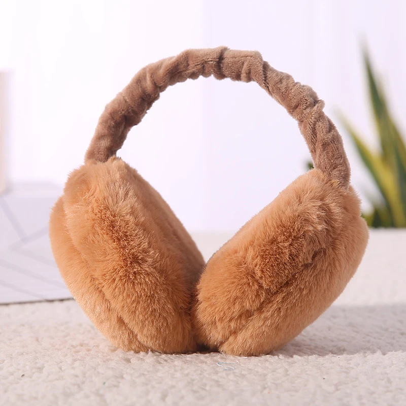 Женские наушники, Kawaii, зимние, теплые, одноцветные, с ушками животных, розовые, милые, для девочек, простые, корейский стиль, женские, мягкие, высокое качество, модные