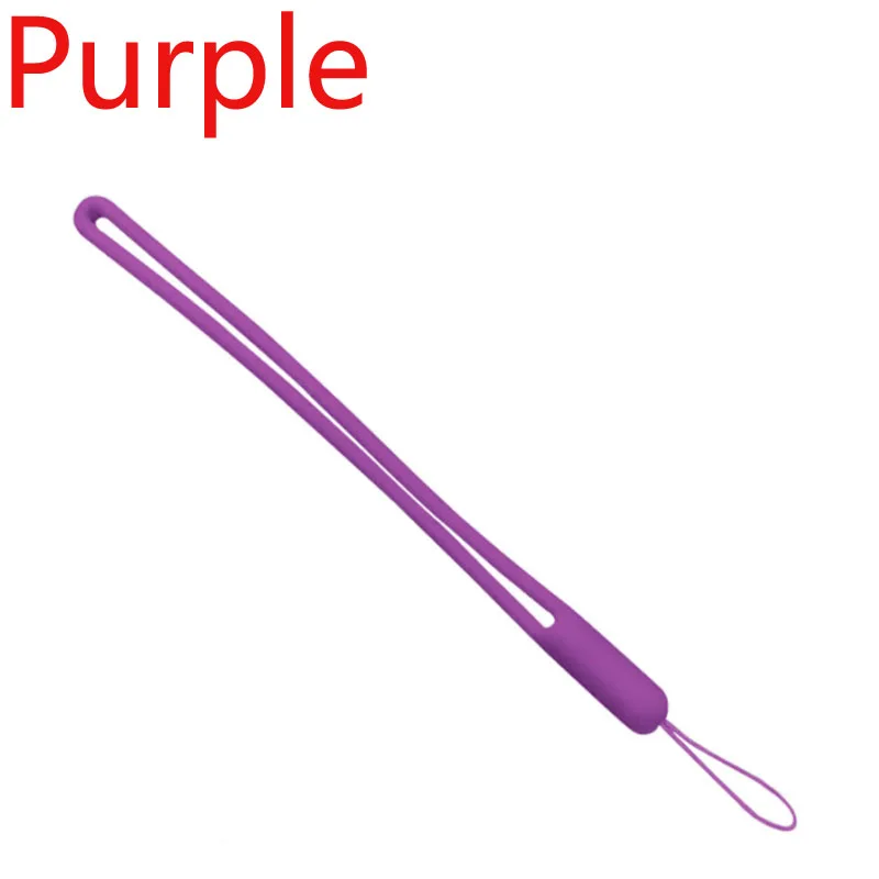 Purple Силиконовый ремешок для мобильного телефона Shellnail, ремешок для iPhone, Xiaomi, ремешок на запястье, брелок для камеры, ремешок для ID карты, для спортзала, USB, подвесная веревка - Цвет: Purple