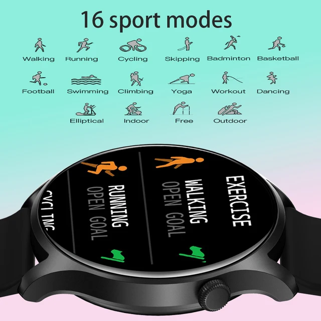 23681-b6cb92.jpg Senbono Montre Connectée Ronde Max8 pour Homme et Femme