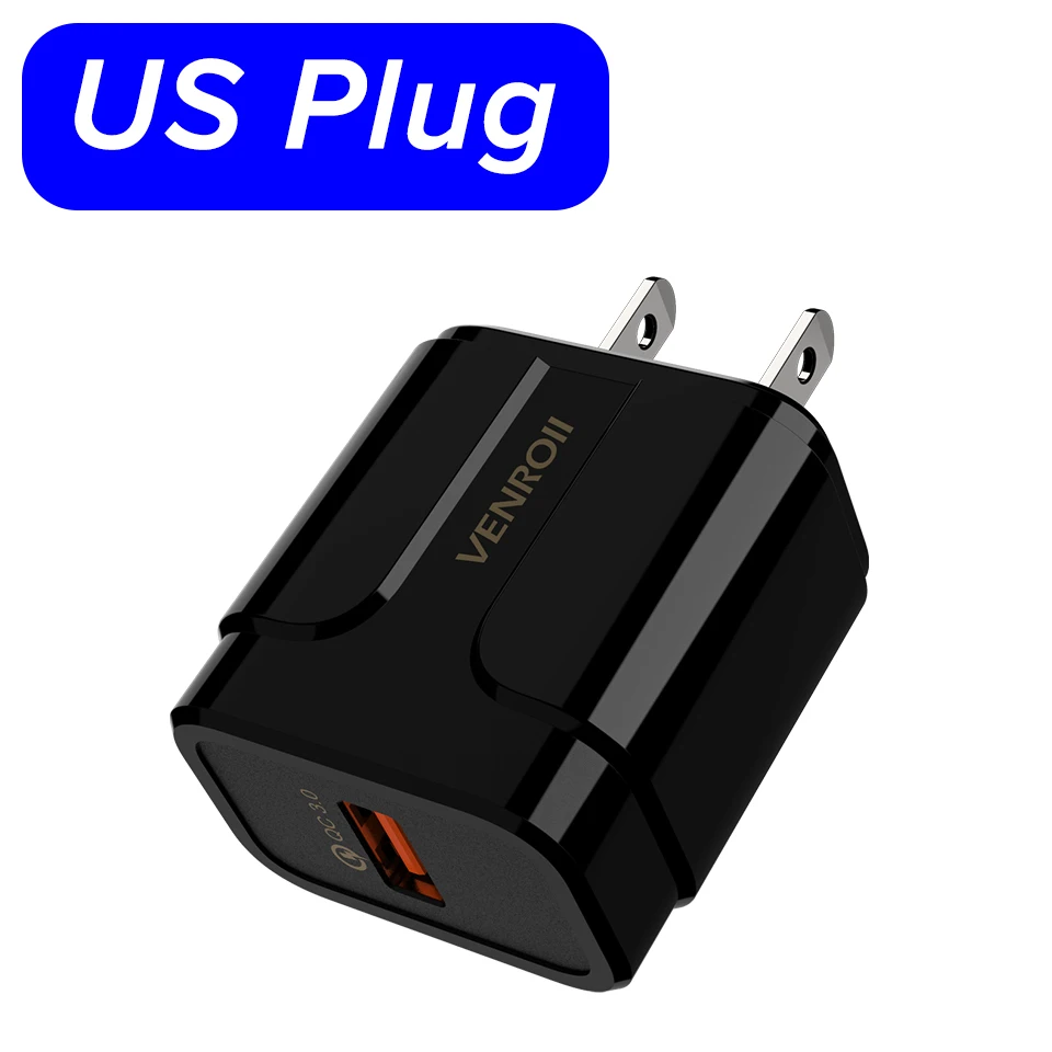 5 В 3 а универсальный 18 Вт USB Quick Charge 3,0 для huawei Xiaomi EU US настенный адаптер Android мобильный телефон быстрое зарядное устройство для samsung S10 - Plug Type: Black US