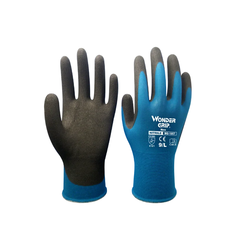 Wonder Grip рабочие перчатки для нейлона спандекса, обернутые пенопласт с нитритовым покрытием противоскользящие 18 калибровочных рабочих перчаток