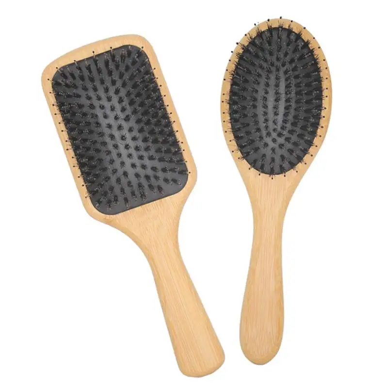 2pcs/Set Air Cushion Hair Combs Anti Static Bristle Airbag Bamboo Smooth Massaging For Salon Store |
