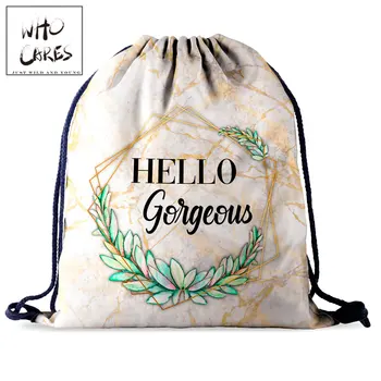 

Who Cares Women Drawstring Pouch For Shoes In School Retro Lace Backpack Clothes Storage Bag 3D Printing Fashion Gym Bags
