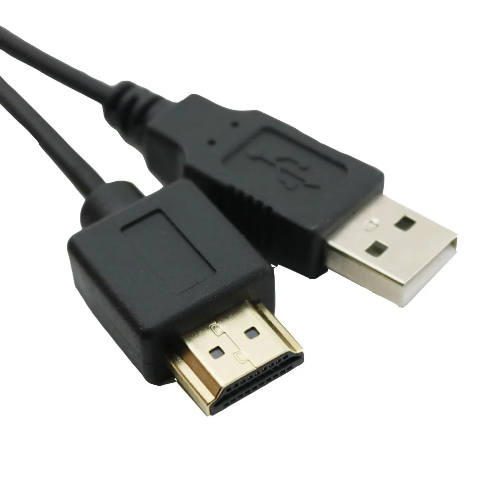1x HDMI 1,4 штекер к USB 2,0 A штекер Адаптер разъем зарядное устройство конвертер кабель Шнур 50 см/1.5ft