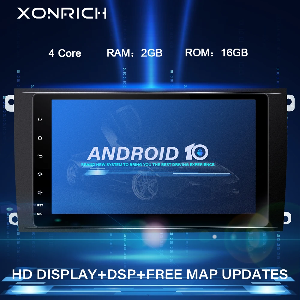 2 Din Android 10 GPS Радио автомобильный DVD-плеер для Porsche Cayenne S GTS 2002-2009 мультимедийная