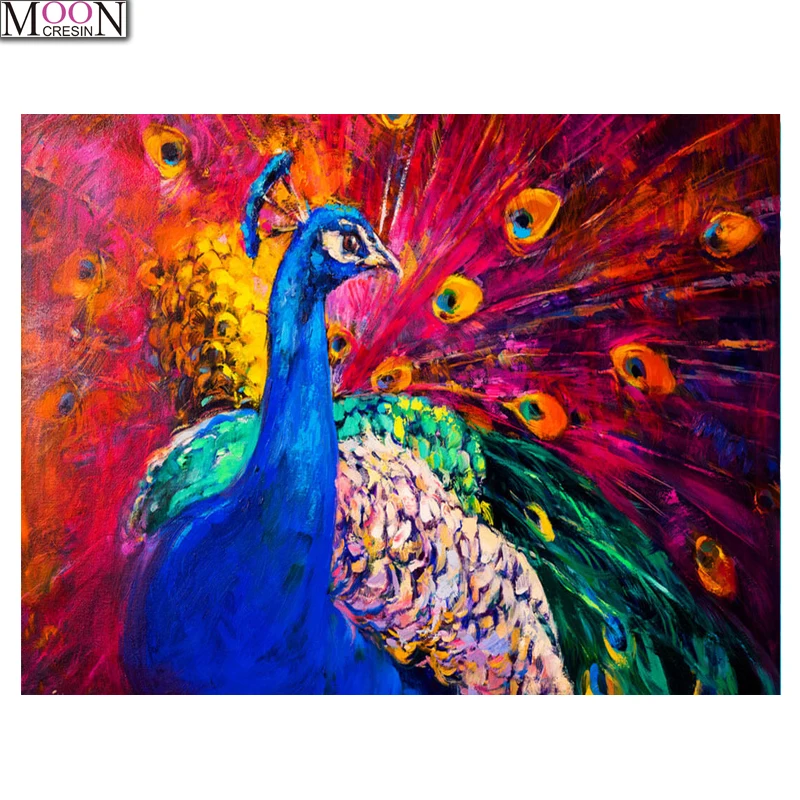 

Diy Diamond Embroidery Peacock Diamond Painting Mosaic Picture Of Rhinestones,Cross-stitch Full Square&Round Painting
