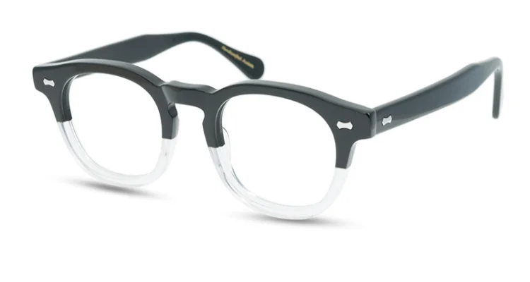 

Top Grade ACETATE Glasses Frame Japan Handmade Craft Rivet Transparent Eyeglasses Fixing Device