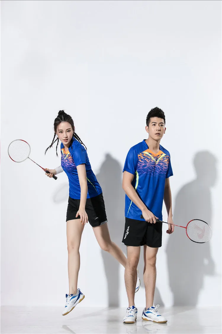 Quick-drying Volleyball Suit Group Purchase Custom Printed Short-sleeved T-shirt for Men and Women Sports Competition Badminton