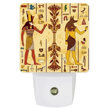 

Egypt Pharaoh Yellow Ancient Eternal Mural Cartoon LED Night Light with Sensor US Plug for Children Living Room Bedroom Lighting